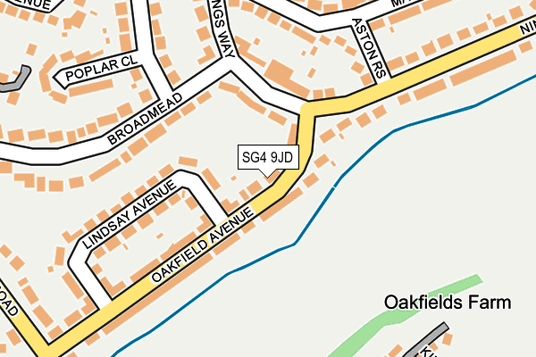 SG4 9JD map - OS OpenMap – Local (Ordnance Survey)