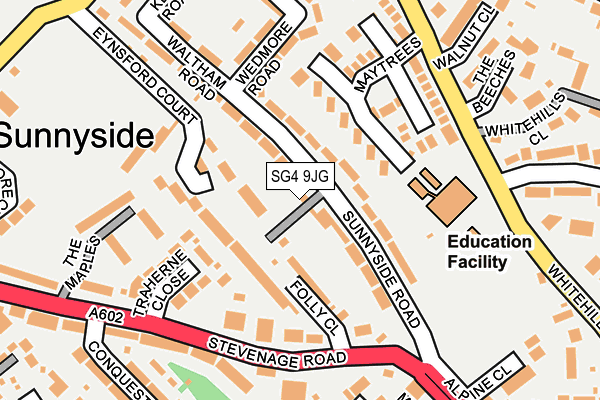 SG4 9JG map - OS OpenMap – Local (Ordnance Survey)