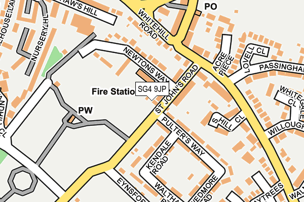 SG4 9JP map - OS OpenMap – Local (Ordnance Survey)