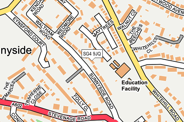 SG4 9JQ map - OS OpenMap – Local (Ordnance Survey)