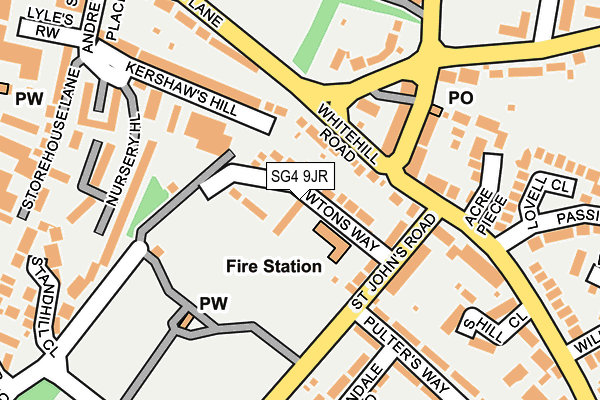 SG4 9JR map - OS OpenMap – Local (Ordnance Survey)
