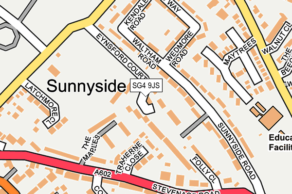 SG4 9JS map - OS OpenMap – Local (Ordnance Survey)