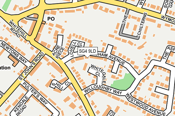 SG4 9LD map - OS OpenMap – Local (Ordnance Survey)