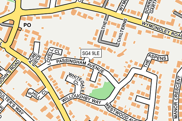 SG4 9LE map - OS OpenMap – Local (Ordnance Survey)