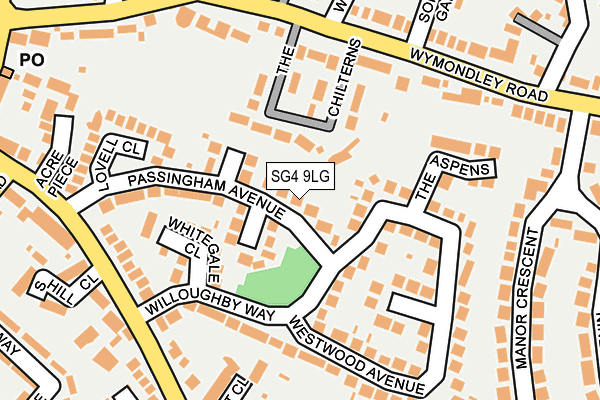 SG4 9LG map - OS OpenMap – Local (Ordnance Survey)