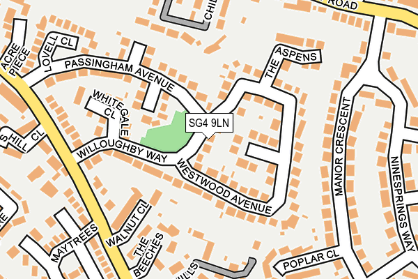 SG4 9LN map - OS OpenMap – Local (Ordnance Survey)