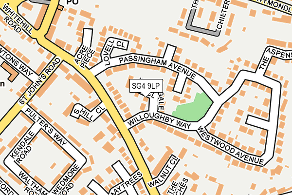 SG4 9LP map - OS OpenMap – Local (Ordnance Survey)