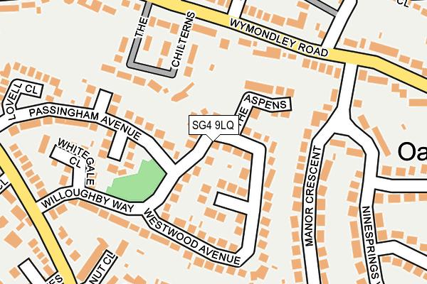 SG4 9LQ map - OS OpenMap – Local (Ordnance Survey)