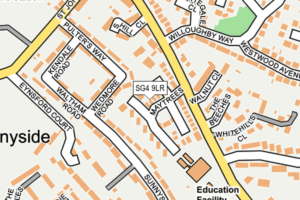 SG4 9LR map - OS OpenMap – Local (Ordnance Survey)