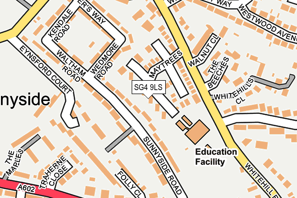 SG4 9LS map - OS OpenMap – Local (Ordnance Survey)