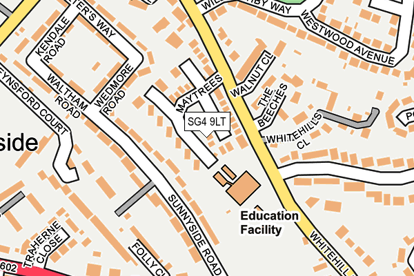 SG4 9LT map - OS OpenMap – Local (Ordnance Survey)