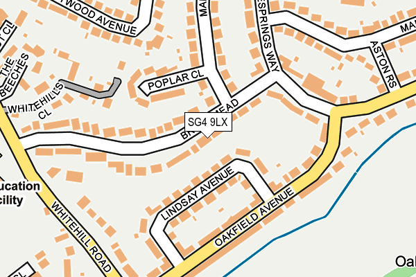 SG4 9LX map - OS OpenMap – Local (Ordnance Survey)