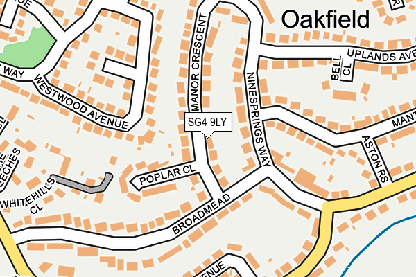 SG4 9LY map - OS OpenMap – Local (Ordnance Survey)