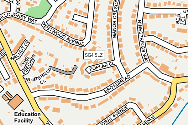 SG4 9LZ map - OS OpenMap – Local (Ordnance Survey)