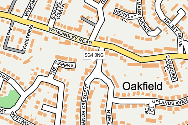 SG4 9NG map - OS OpenMap – Local (Ordnance Survey)