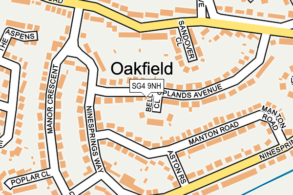SG4 9NH map - OS OpenMap – Local (Ordnance Survey)