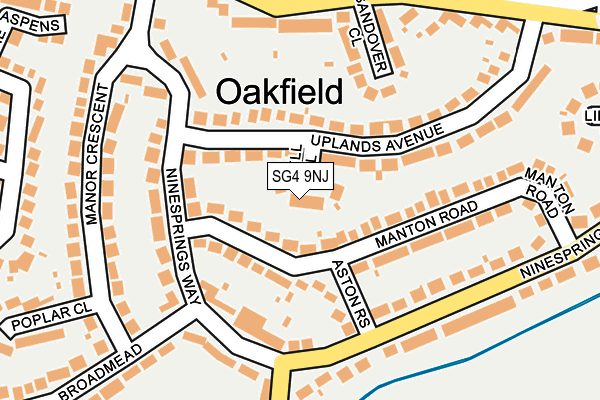 SG4 9NJ map - OS OpenMap – Local (Ordnance Survey)