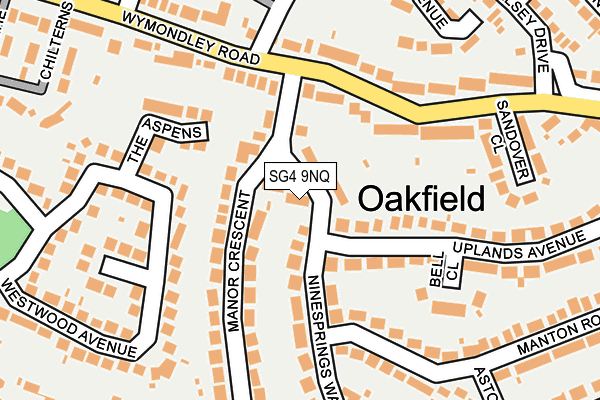 SG4 9NQ map - OS OpenMap – Local (Ordnance Survey)