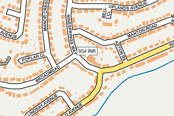 SG4 9NR map - OS OpenMap – Local (Ordnance Survey)