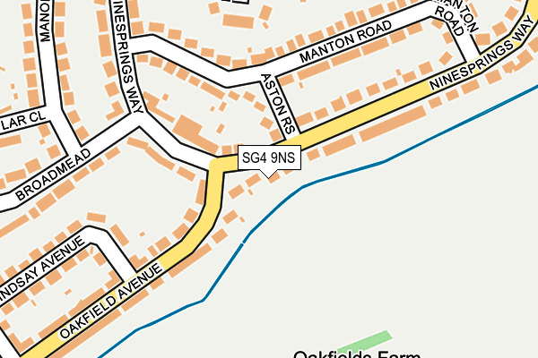 SG4 9NS map - OS OpenMap – Local (Ordnance Survey)