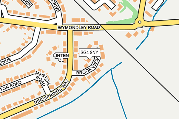 SG4 9NY map - OS OpenMap – Local (Ordnance Survey)
