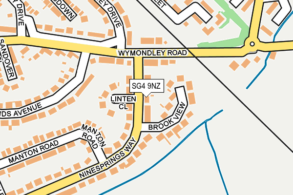 SG4 9NZ map - OS OpenMap – Local (Ordnance Survey)
