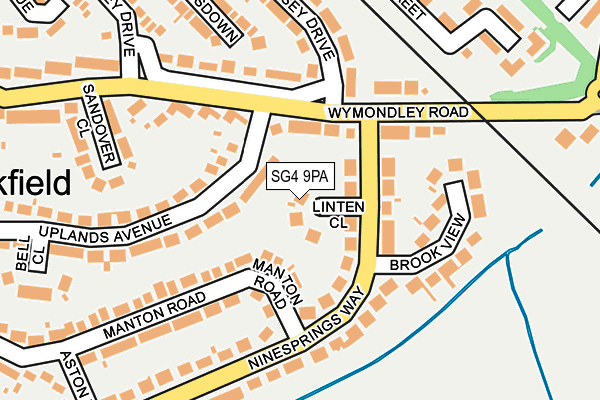 SG4 9PA map - OS OpenMap – Local (Ordnance Survey)