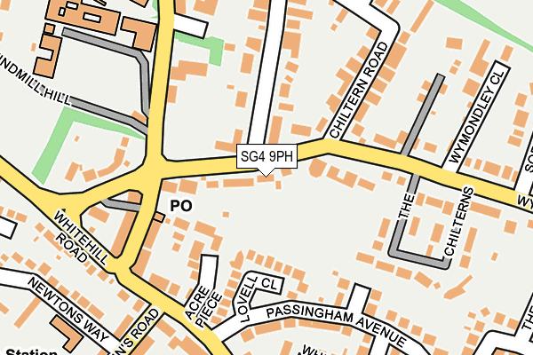 SG4 9PH map - OS OpenMap – Local (Ordnance Survey)