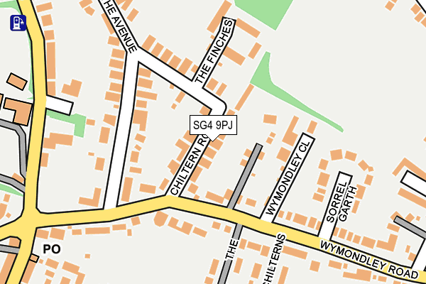 SG4 9PJ map - OS OpenMap – Local (Ordnance Survey)