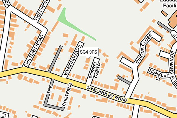 SG4 9PS map - OS OpenMap – Local (Ordnance Survey)