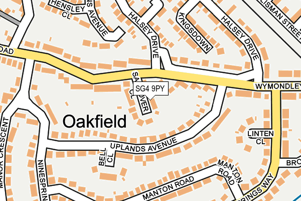 SG4 9PY map - OS OpenMap – Local (Ordnance Survey)