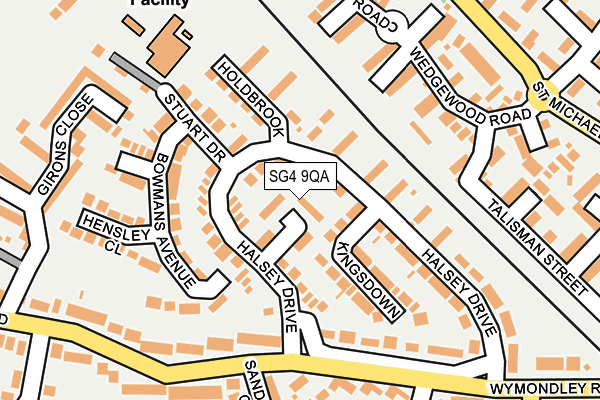 SG4 9QA map - OS OpenMap – Local (Ordnance Survey)