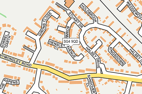 SG4 9QD map - OS OpenMap – Local (Ordnance Survey)