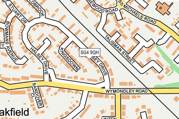 SG4 9QH map - OS OpenMap – Local (Ordnance Survey)