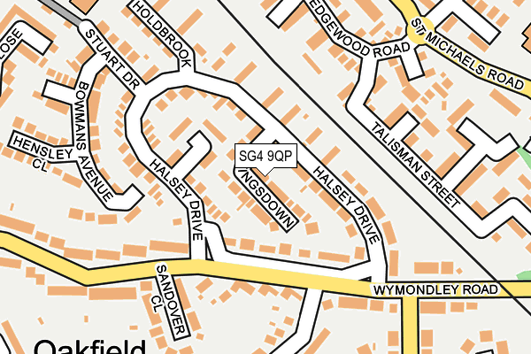 SG4 9QP map - OS OpenMap – Local (Ordnance Survey)