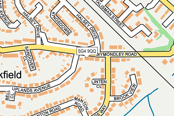 SG4 9QQ map - OS OpenMap – Local (Ordnance Survey)