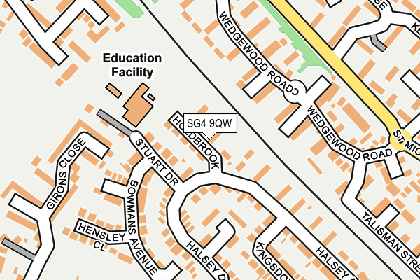 SG4 9QW map - OS OpenMap – Local (Ordnance Survey)