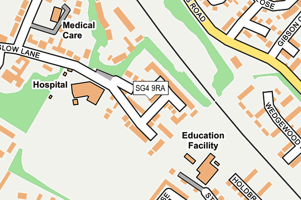 SG4 9RA map - OS OpenMap – Local (Ordnance Survey)
