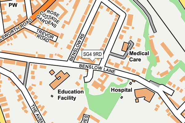 SG4 9RD map - OS OpenMap – Local (Ordnance Survey)
