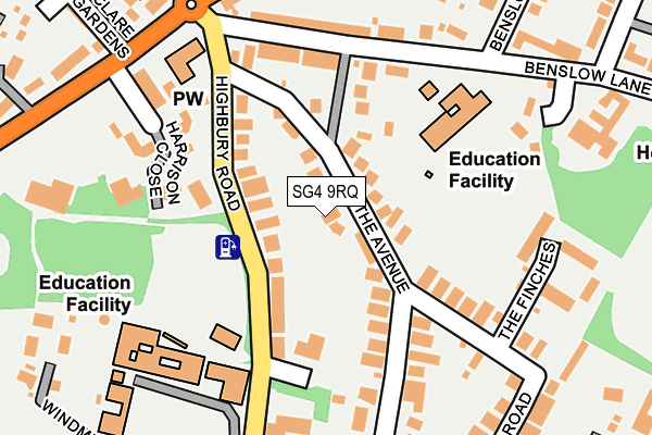 SG4 9RQ map - OS OpenMap – Local (Ordnance Survey)