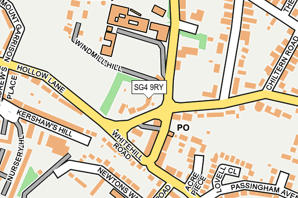 SG4 9RY map - OS OpenMap – Local (Ordnance Survey)