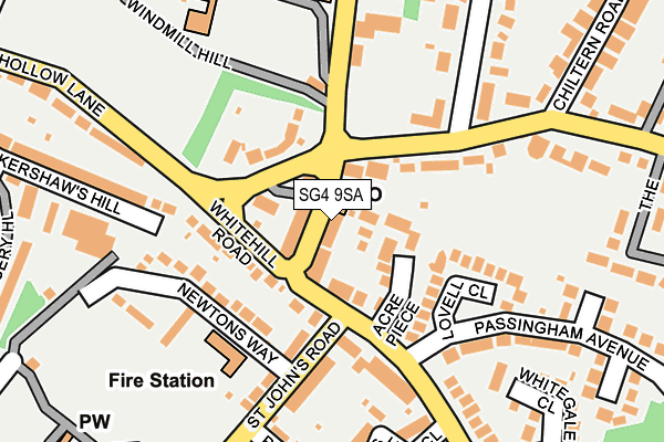 SG4 9SA map - OS OpenMap – Local (Ordnance Survey)