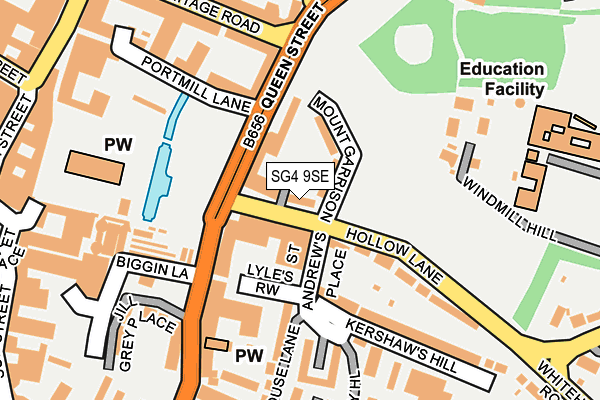 SG4 9SE map - OS OpenMap – Local (Ordnance Survey)