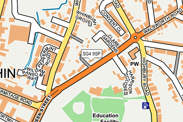 Map of BURBURY STREET SURGERY LIMITED at local scale