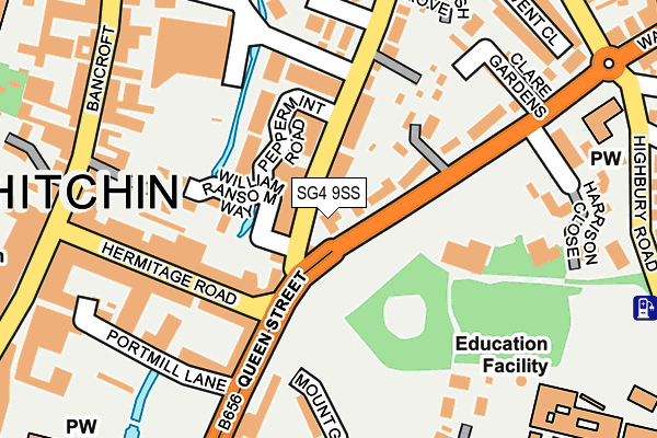 SG4 9SS map - OS OpenMap – Local (Ordnance Survey)