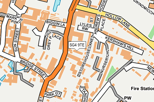 SG4 9TE map - OS OpenMap – Local (Ordnance Survey)