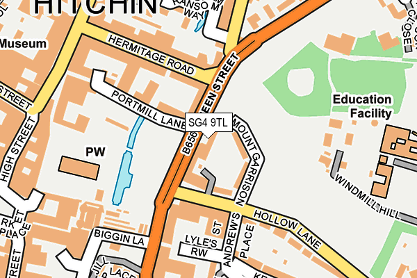 SG4 9TL map - OS OpenMap – Local (Ordnance Survey)