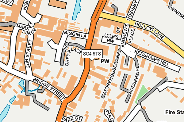 SG4 9TS map - OS OpenMap – Local (Ordnance Survey)