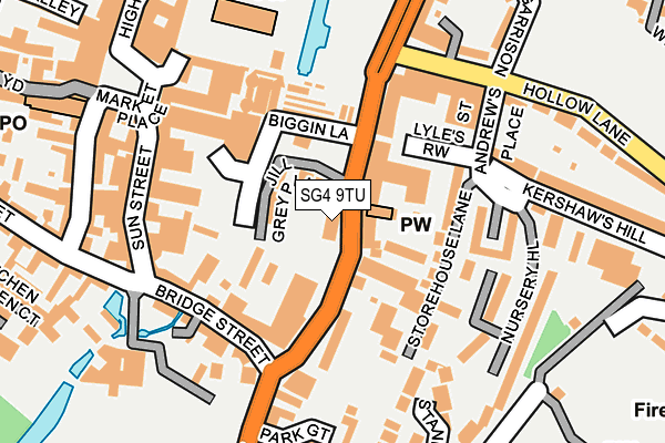 SG4 9TU map - OS OpenMap – Local (Ordnance Survey)