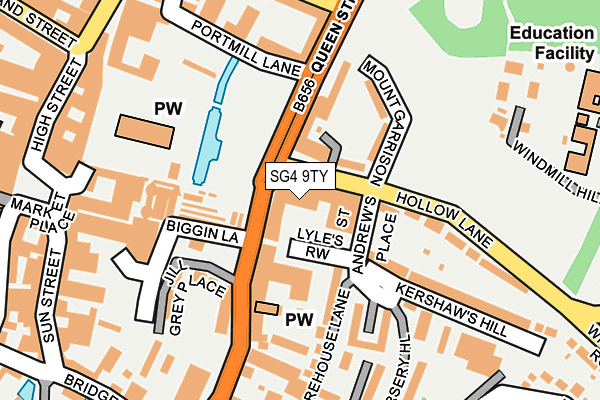 SG4 9TY map - OS OpenMap – Local (Ordnance Survey)